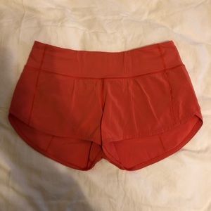 Lululemon Athletics Speed Up Shorts Salmon sz 4